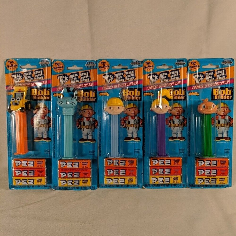 Bob The Builder Pez Candy Dispensers Lot of 5 Wendy Spud Scoop Pilchard 2003 NEW
